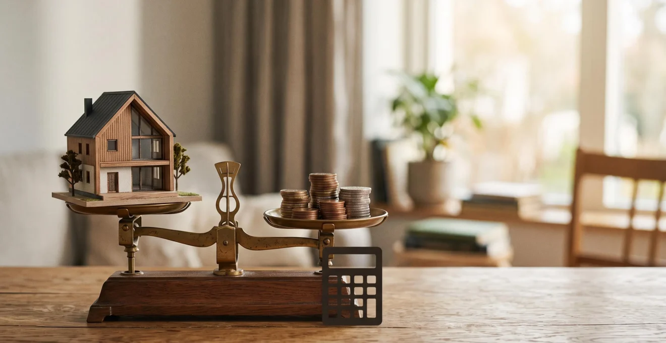 Couple examinant sereinement leurs finances pour évaluer leur capacité de remboursement avant un achat immobilier