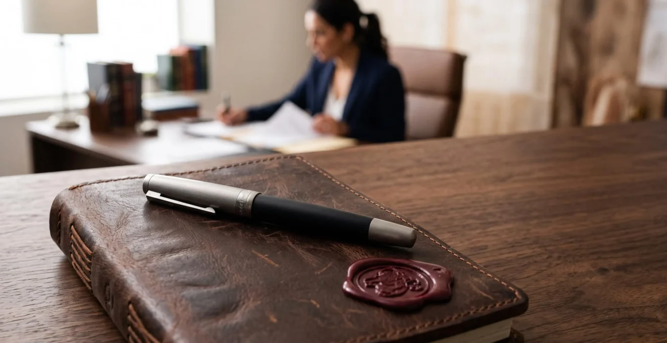 Stylo posé sur un document juridique scellé, symbolisant la solidité d'un contrat bien rédigé face à une contestation